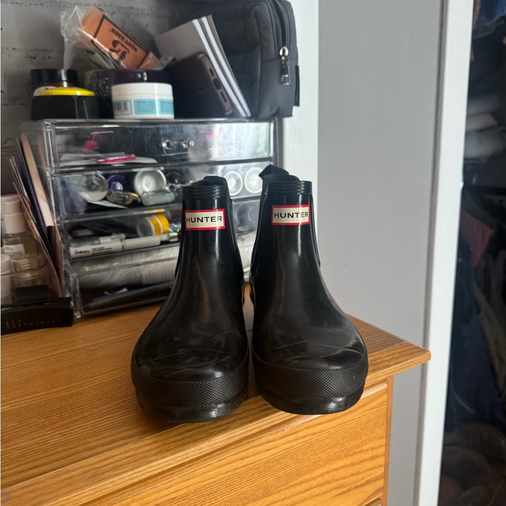 Hunter Black Ankle Boots